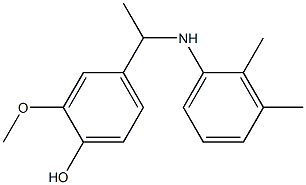 4-{1-[(2,3-dimethylphenyl)amino]ethyl}-2-methoxyphenol Struktur