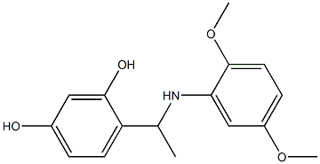 4-{1-[(2,5-dimethoxyphenyl)amino]ethyl}benzene-1,3-diol 結(jié)構(gòu)式