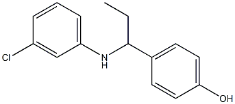 4-{1-[(3-chlorophenyl)amino]propyl}phenol Struktur