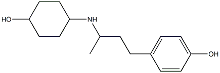 4-{3-[(4-hydroxycyclohexyl)amino]butyl}phenol Struktur