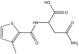 4-amino-2-{[(3-methylthien-2-yl)carbonyl]amino}-4-oxobutanoic acid Struktur