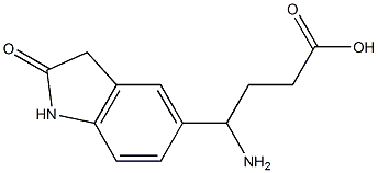 4-amino-4-(2-oxo-2,3-dihydro-1H-indol-5-yl)butanoic acid Struktur