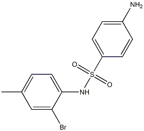 4-amino-N-(2-bromo-4-methylphenyl)benzene-1-sulfonamide Struktur