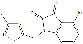 4-bromo-1-[(3-methyl-1,2,4-oxadiazol-5-yl)methyl]-2,3-dihydro-1H-indole-2,3-dione Struktur