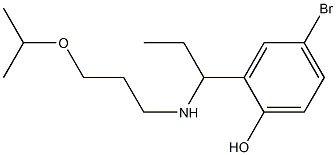 4-bromo-2-(1-{[3-(propan-2-yloxy)propyl]amino}propyl)phenol Struktur