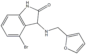 4-bromo-3-[(2-furylmethyl)amino]-1,3-dihydro-2H-indol-2-one Struktur