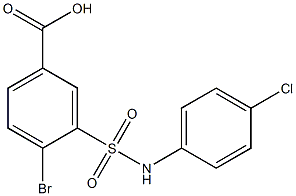 4-bromo-3-[(4-chlorophenyl)sulfamoyl]benzoic acid Struktur