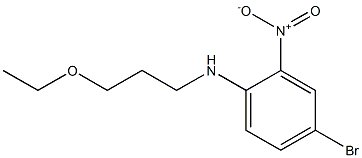 4-bromo-N-(3-ethoxypropyl)-2-nitroaniline Struktur