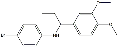 4-bromo-N-[1-(3,4-dimethoxyphenyl)propyl]aniline Struktur