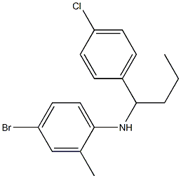 4-bromo-N-[1-(4-chlorophenyl)butyl]-2-methylaniline Struktur