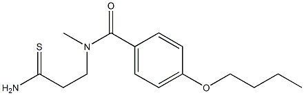 4-butoxy-N-(2-carbamothioylethyl)-N-methylbenzamide Struktur