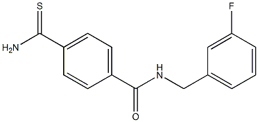 4-carbamothioyl-N-[(3-fluorophenyl)methyl]benzamide Struktur