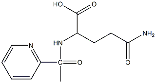 4-carbamoyl-2-[1-(pyridin-2-yl)acetamido]butanoic acid Struktur