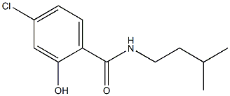 4-chloro-2-hydroxy-N-(3-methylbutyl)benzamide Struktur