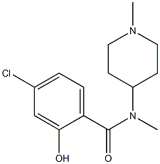 4-chloro-2-hydroxy-N-methyl-N-(1-methylpiperidin-4-yl)benzamide Struktur