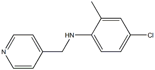 4-chloro-2-methyl-N-(pyridin-4-ylmethyl)aniline Struktur