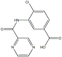 4-chloro-3-[(pyrazin-2-ylcarbonyl)amino]benzoic acid Structure