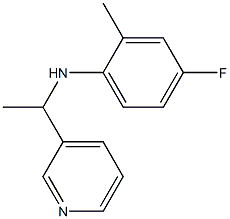 4-fluoro-2-methyl-N-[1-(pyridin-3-yl)ethyl]aniline Struktur