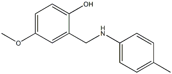 4-methoxy-2-{[(4-methylphenyl)amino]methyl}phenol Struktur