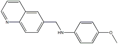 4-methoxy-N-(quinolin-6-ylmethyl)aniline Struktur