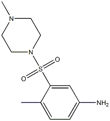 4-methyl-3-[(4-methylpiperazine-1-)sulfonyl]aniline Struktur