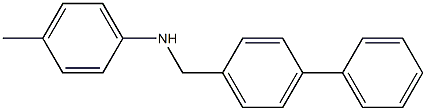 4-methyl-N-[(4-phenylphenyl)methyl]aniline Struktur