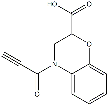 4-propioloyl-3,4-dihydro-2H-1,4-benzoxazine-2-carboxylic acid Struktur