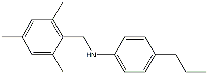 4-propyl-N-[(2,4,6-trimethylphenyl)methyl]aniline Struktur