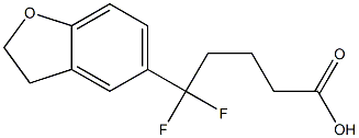 5-(2,3-dihydro-1-benzofuran-5-yl)-5,5-difluoropentanoic acid Struktur