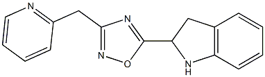 5-(2,3-dihydro-1H-indol-2-yl)-3-(pyridin-2-ylmethyl)-1,2,4-oxadiazole Struktur