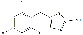 5-(4-bromo-2,6-dichlorobenzyl)-1,3-thiazol-2-amine Struktur