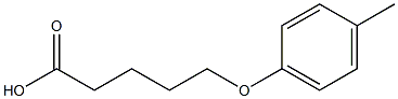 5-(4-methylphenoxy)pentanoic acid Struktur