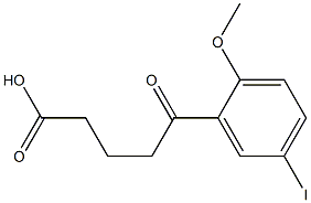 5-(5-iodo-2-methoxyphenyl)-5-oxopentanoic acid Struktur