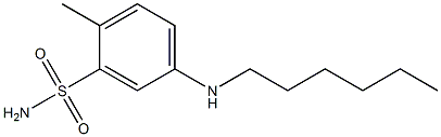 5-(hexylamino)-2-methylbenzene-1-sulfonamide Struktur