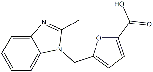 5-[(2-methyl-1H-1,3-benzodiazol-1-yl)methyl]furan-2-carboxylic acid Struktur