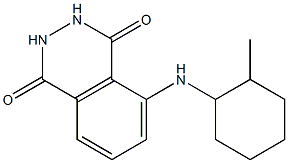 5-[(2-methylcyclohexyl)amino]-1,2,3,4-tetrahydrophthalazine-1,4-dione Struktur