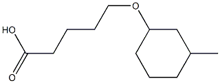 5-[(3-methylcyclohexyl)oxy]pentanoic acid Struktur