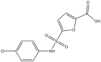 5-[(4-chlorophenyl)sulfamoyl]furan-2-carboxylic acid Struktur