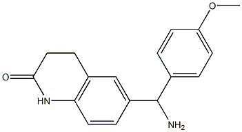 6-[amino(4-methoxyphenyl)methyl]-1,2,3,4-tetrahydroquinolin-2-one Struktur