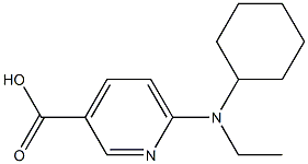 6-[cyclohexyl(ethyl)amino]pyridine-3-carboxylic acid Struktur