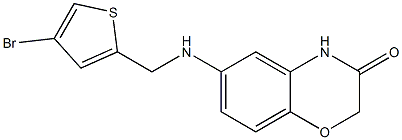 6-{[(4-bromothiophen-2-yl)methyl]amino}-3,4-dihydro-2H-1,4-benzoxazin-3-one Struktur