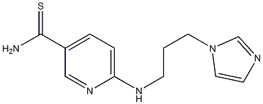 6-{[3-(1H-imidazol-1-yl)propyl]amino}pyridine-3-carbothioamide Struktur