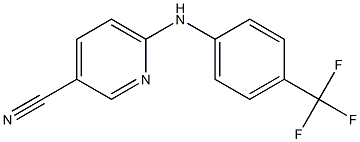 6-{[4-(trifluoromethyl)phenyl]amino}pyridine-3-carbonitrile Struktur