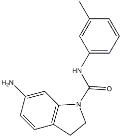 6-amino-N-(3-methylphenyl)-2,3-dihydro-1H-indole-1-carboxamide Struktur