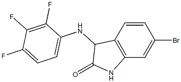 6-bromo-3-[(2,3,4-trifluorophenyl)amino]-2,3-dihydro-1H-indol-2-one Struktur