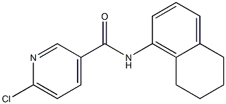 6-chloro-N-(5,6,7,8-tetrahydronaphthalen-1-yl)pyridine-3-carboxamide Struktur