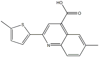 6-methyl-2-(5-methylthiophen-2-yl)quinoline-4-carboxylic acid Struktur