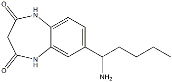 7-(1-aminopentyl)-2,3,4,5-tetrahydro-1H-1,5-benzodiazepine-2,4-dione Struktur