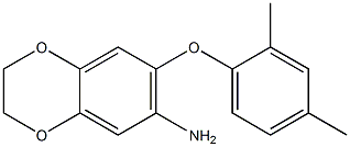 7-(2,4-dimethylphenoxy)-2,3-dihydro-1,4-benzodioxin-6-amine Struktur