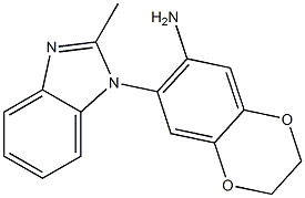 7-(2-methyl-1H-1,3-benzodiazol-1-yl)-2,3-dihydro-1,4-benzodioxin-6-amine Struktur